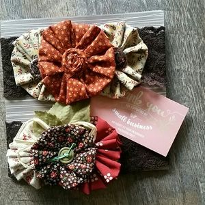 Handmade Set Of Two Headbands