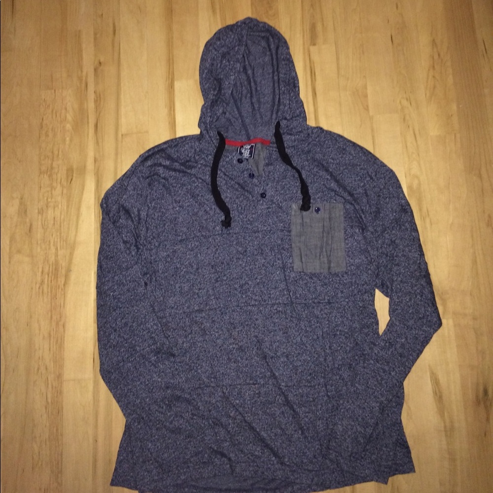hooded long sleeve shirt