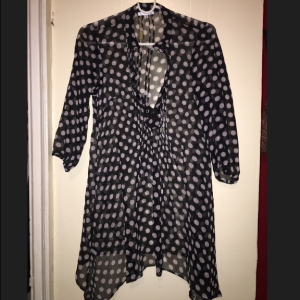 Sheer Pookah Dot Tunic