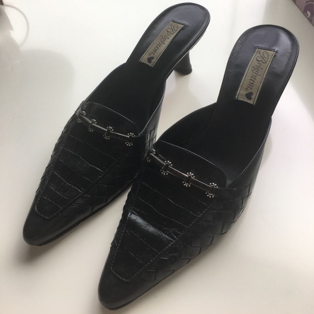 Brighton Kitten Heel Mules