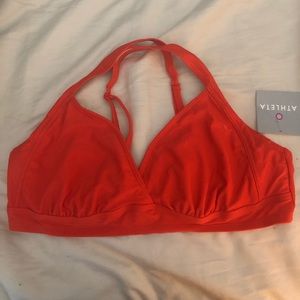 Orange Athleta Underwire Bikini Top