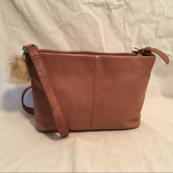 Etienne Aigner Leather Crossbody with Fur Pom - Picture 3 of 4