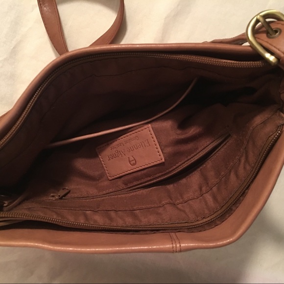 Etienne Aigner Leather Crossbody with Fur Pom - Picture 4 of 4