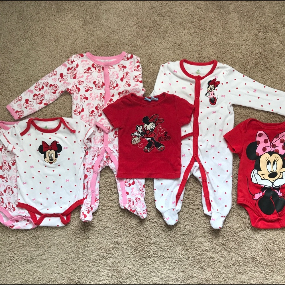 Minnie Mouse Baby Girl Clothes Bundle (6M)