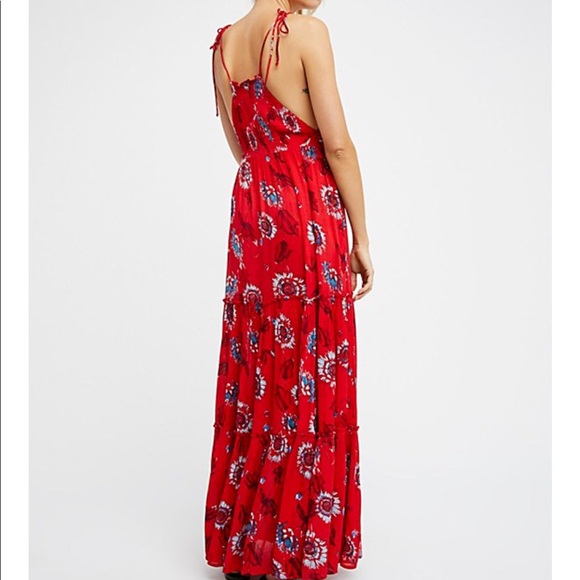 Last one Sz XS 🌹Free people red maxi dress - Picture 2 of 7
