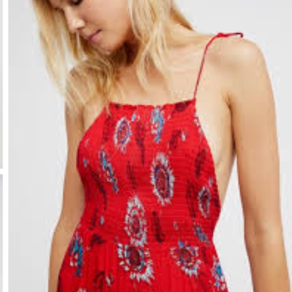 Last one Sz XS 🌹Free people red maxi dress - Picture 4 of 7
