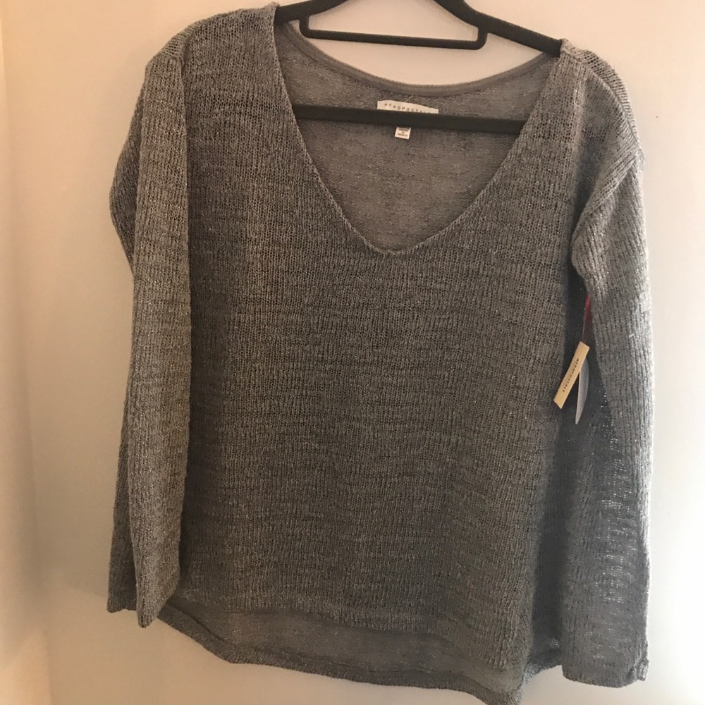 Glitter thread sweater