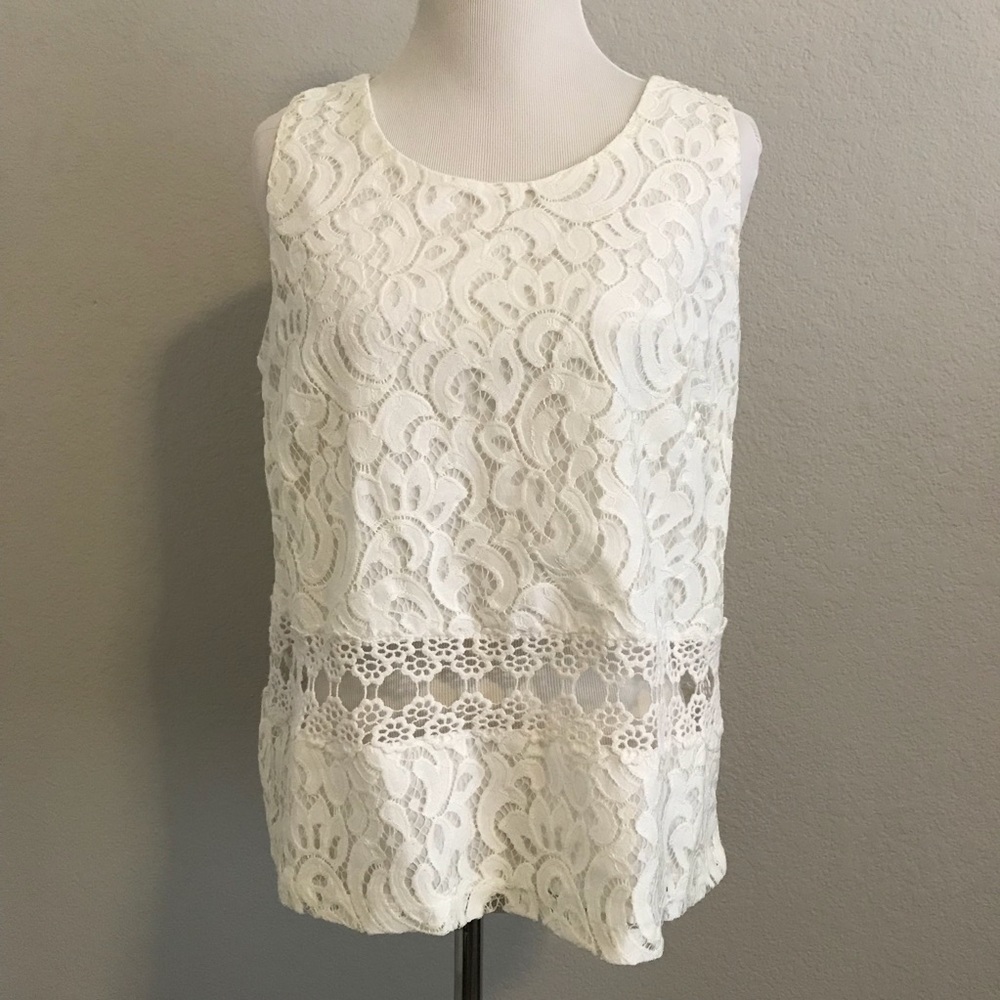 White Lace Tank