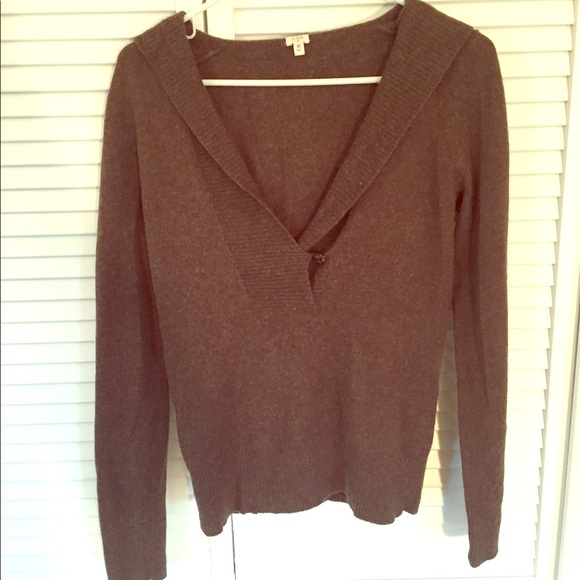 J. Crew Sweaters - J. Crew Chocolate Brown Hooded Soft Sweater