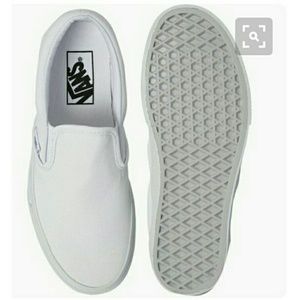 Kids Vans classic white slip ons