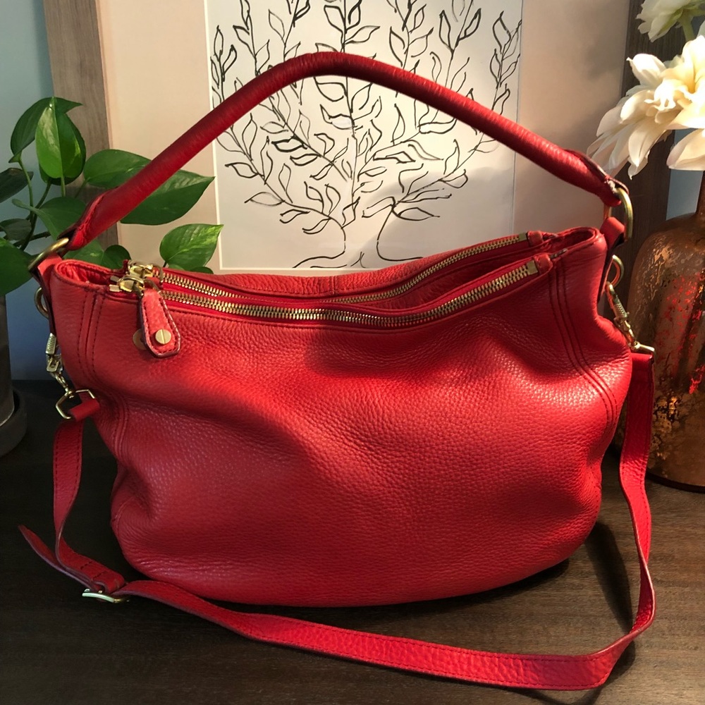J.Crew hobo crossbody in red