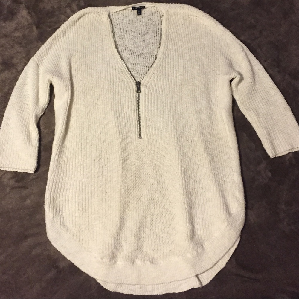Express oversized zip sweater