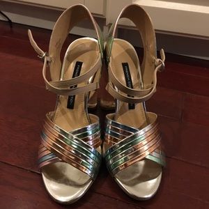 NWT French Connection Multi w Translucent Heel