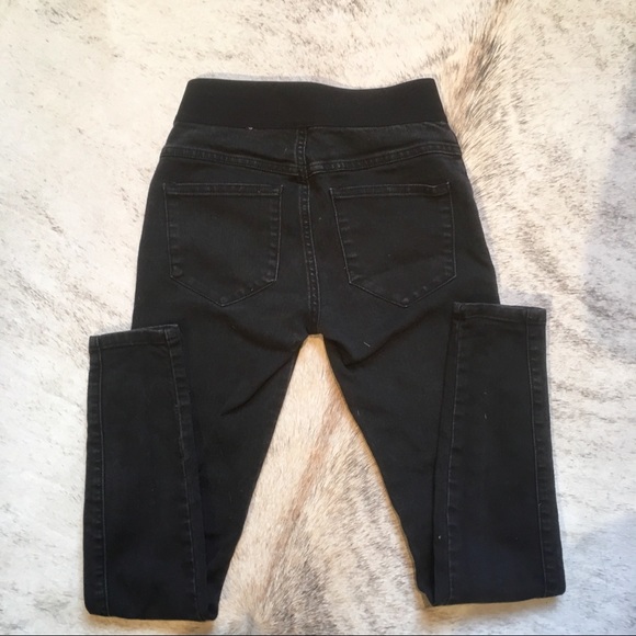 Free People Black Mid Rise Tuxedo Jeggings 24 - Picture 4 of 7