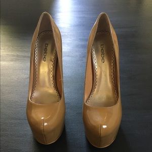 Bebe nude platform heels
