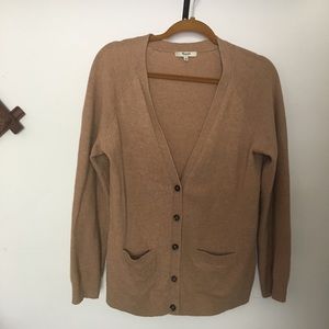 Madewell Wool Oatmeal Cardigan Sweater