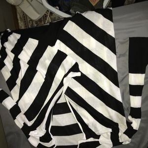 Black and white stripe cardigan