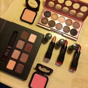 NYX SUPER LOT SHADOW PALETTES LIPSTICKS BLUSHES