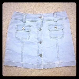 Sonoma Button up Jean Skirt/Skort size 6
