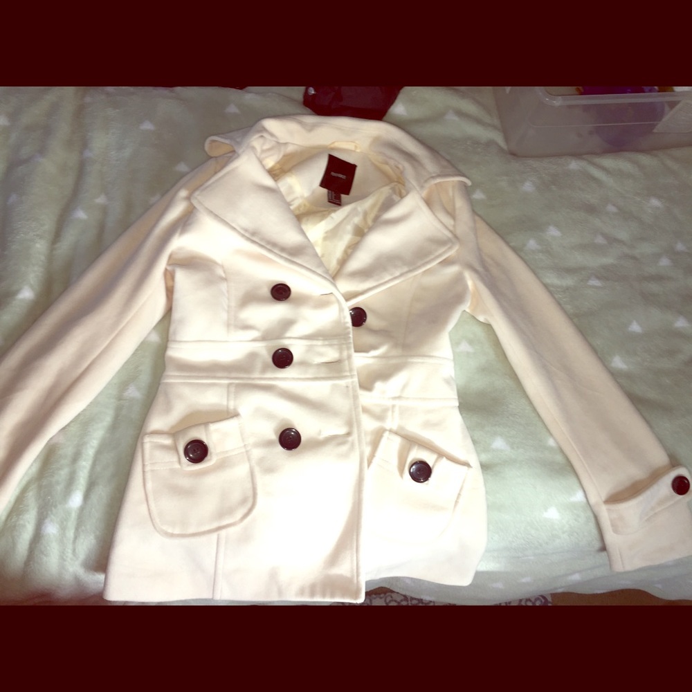 Cream pea coat