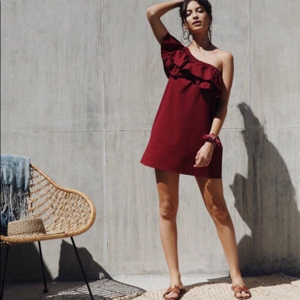 NWT off-white Sincerely Jules one shoulder dress