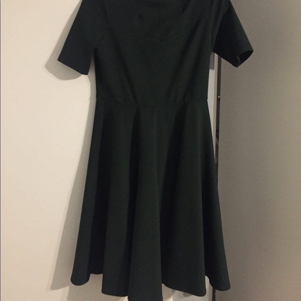 Forest green midi dress