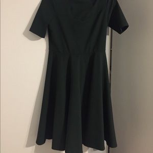 Forest green midi dress