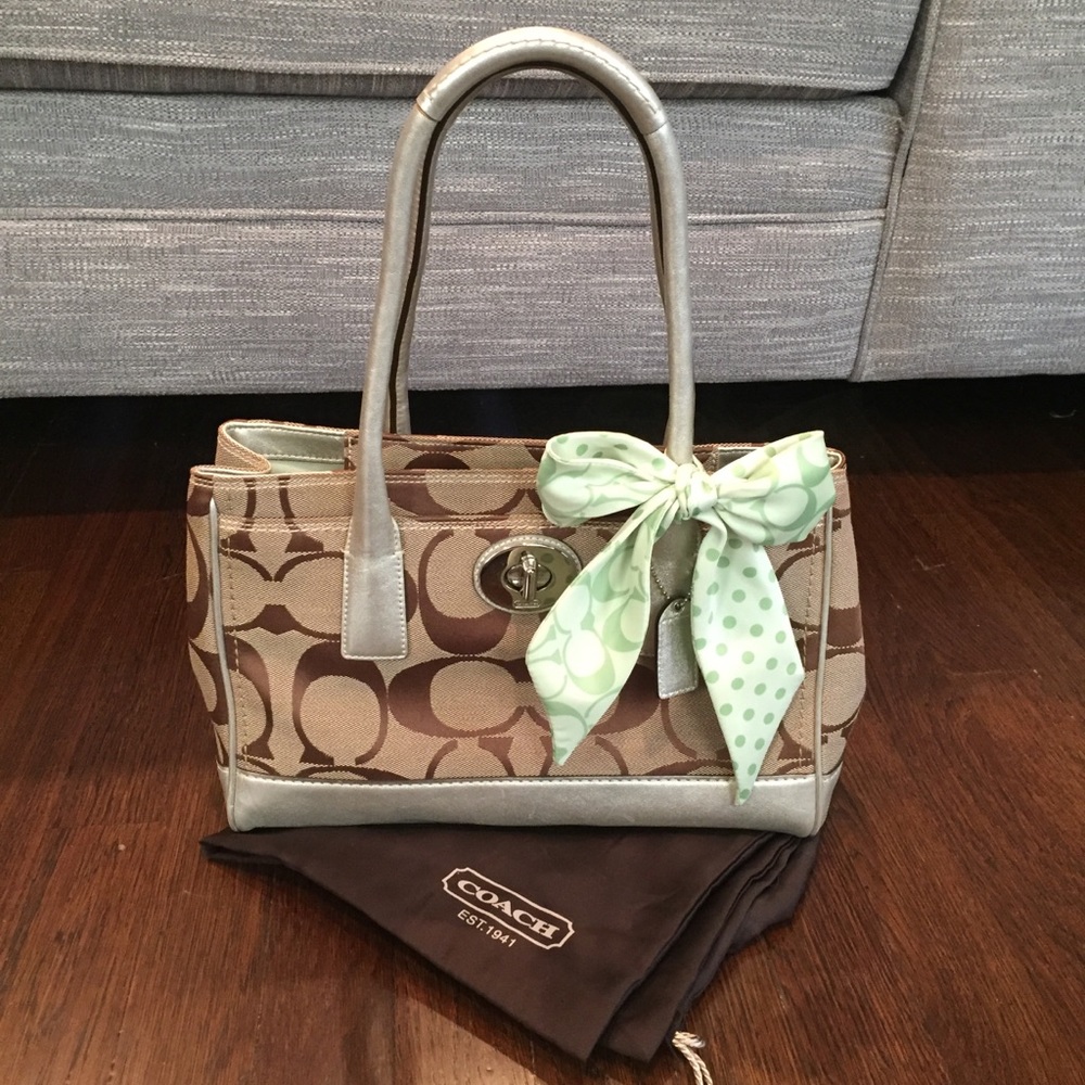 Authentic Coach Madeline Leather/Canvas purse