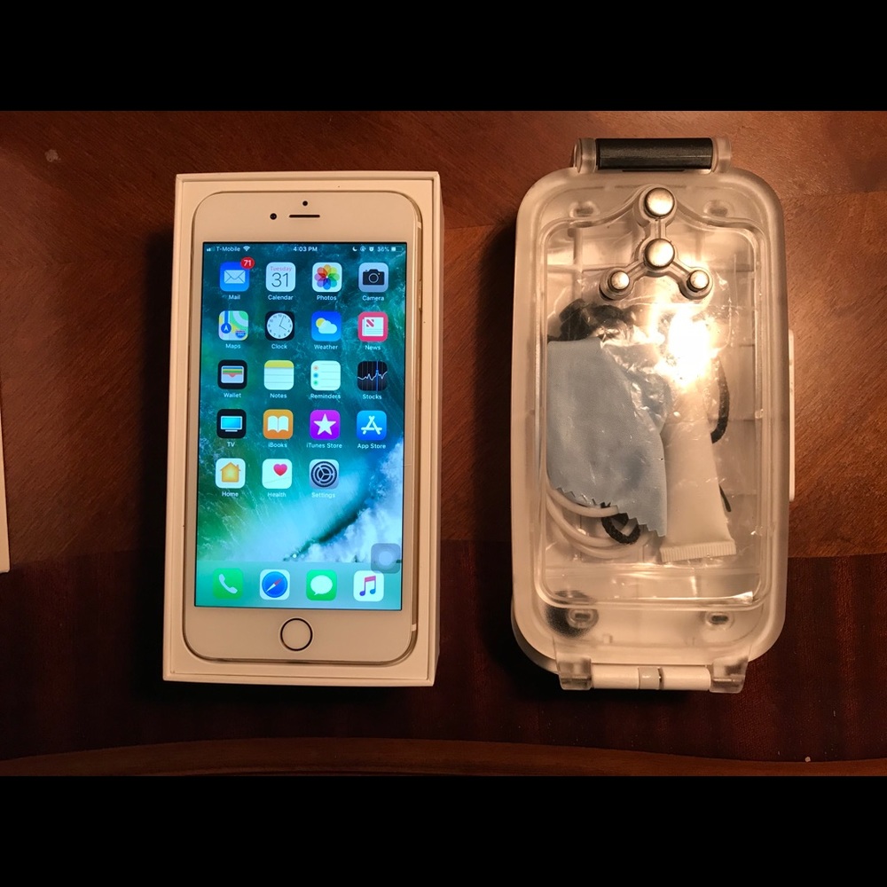 Gold iPhone 6+ & Under water photography case