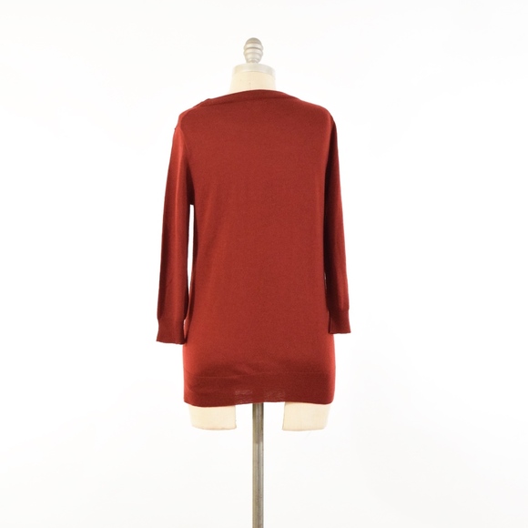 ❌SOLD❌J.Crew Brick Red Merino Wool TIPPI Sweater - Picture 4 of 6