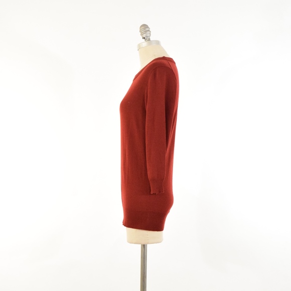 ❌SOLD❌J.Crew Brick Red Merino Wool TIPPI Sweater - Picture 3 of 6
