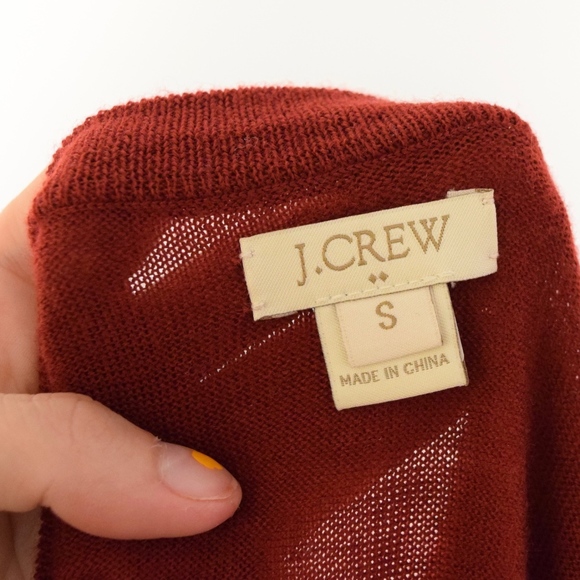 ❌SOLD❌J.Crew Brick Red Merino Wool TIPPI Sweater - Picture 5 of 6