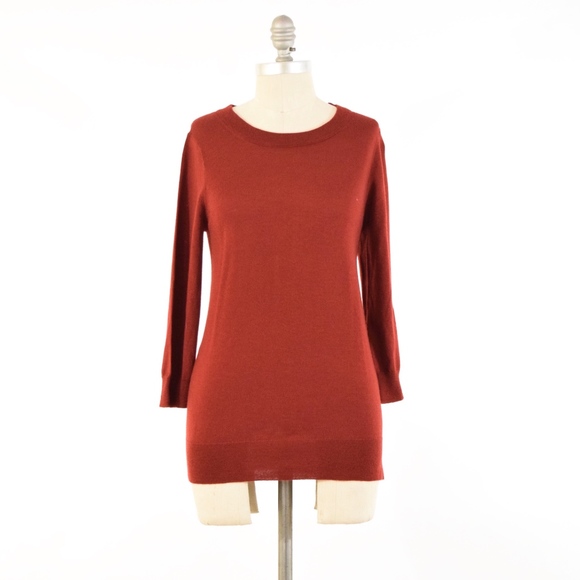 ❌SOLD❌J.Crew Brick Red Merino Wool TIPPI Sweater - Picture 2 of 6
