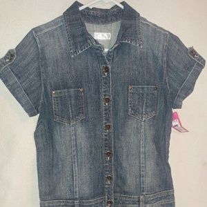 Juniors xhilaration skirtall dress teen denim XL