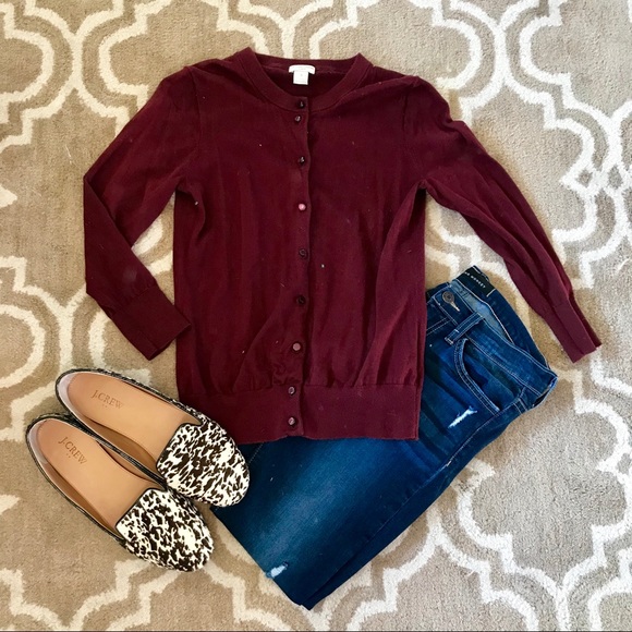 J. Crew Purple Cardigan - Picture 2 of 4