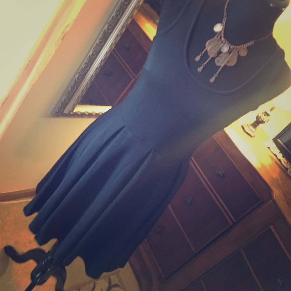Black skater dress