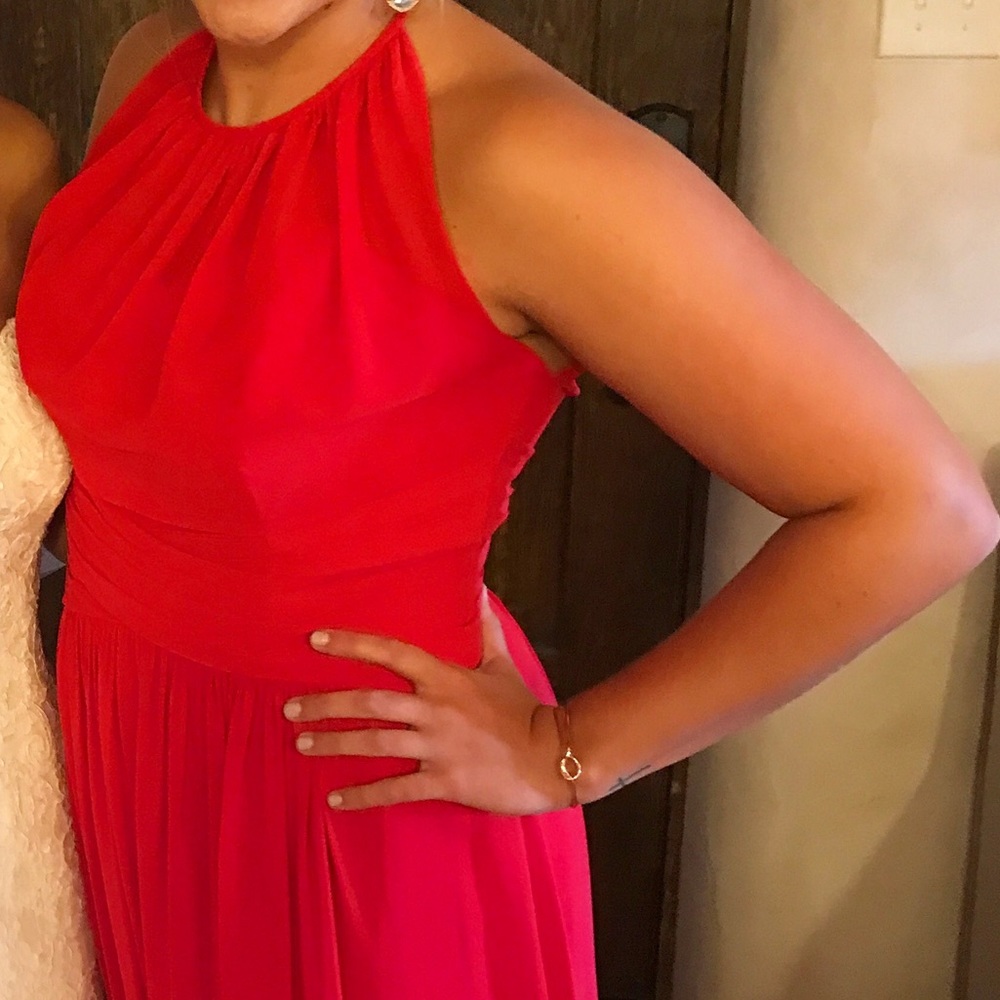 Red bridesmaid dress