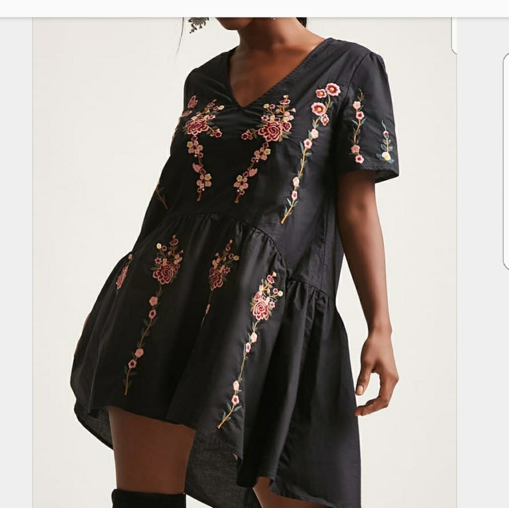 Floral Drop- Waist Tunic