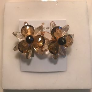 Beautiful jeweled flower earrings