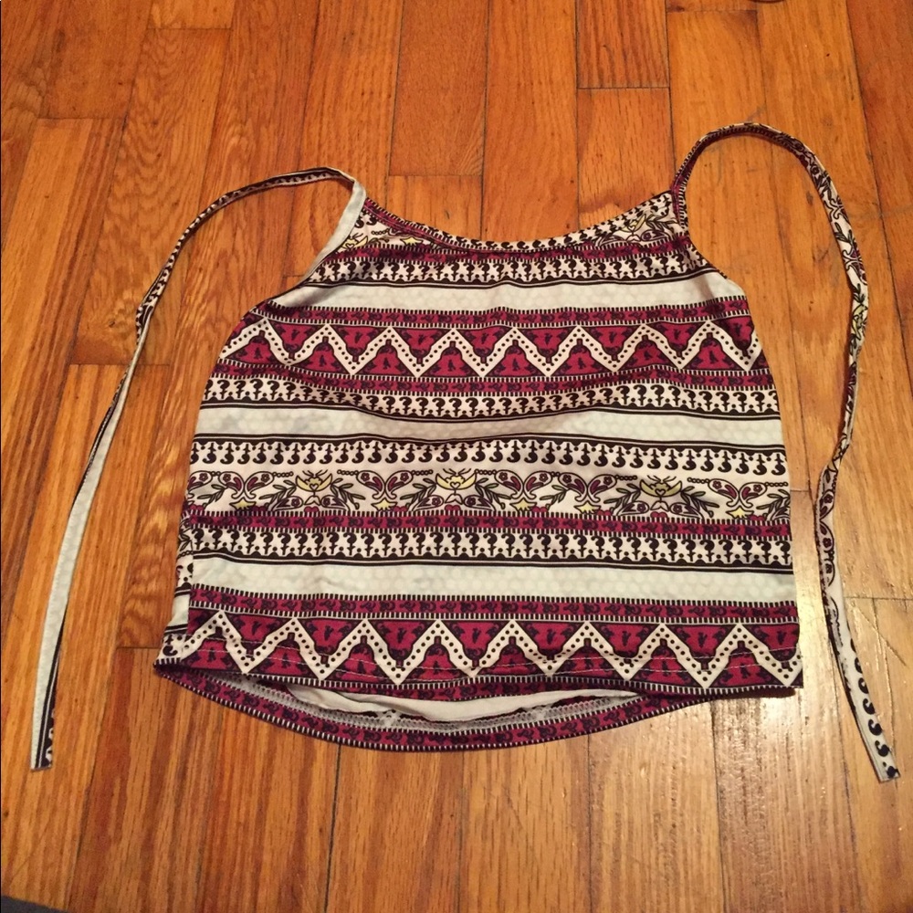 Tie around the neck crop top. Never worn.