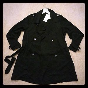 Just Fab trench coat/jacket in black