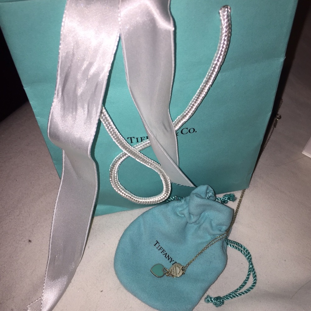 Tiffany  & Co blue heart necklace