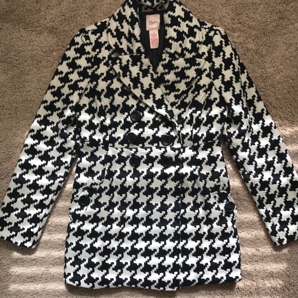 Candie's® Juniors Black & White Pea coat🖤(Med)