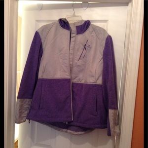 Purple and gray trimmed jacket, worn twice