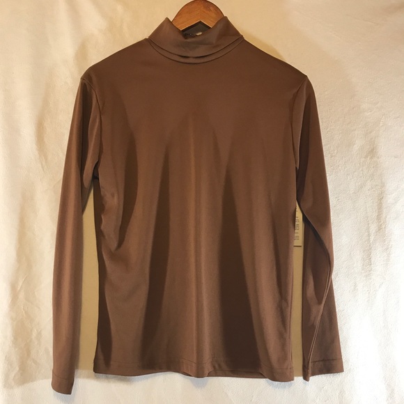 Vicki Wayne's Top Brown Long Sleeve Polyester - Picture 3 of 5