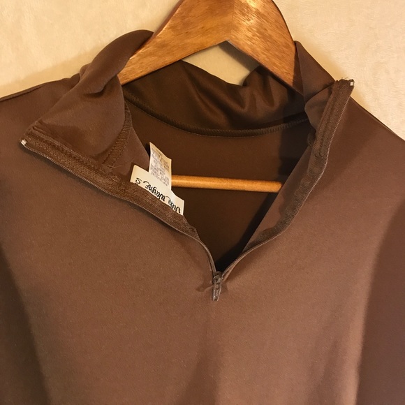 Vicki Wayne's Top Brown Long Sleeve Polyester - Picture 5 of 5