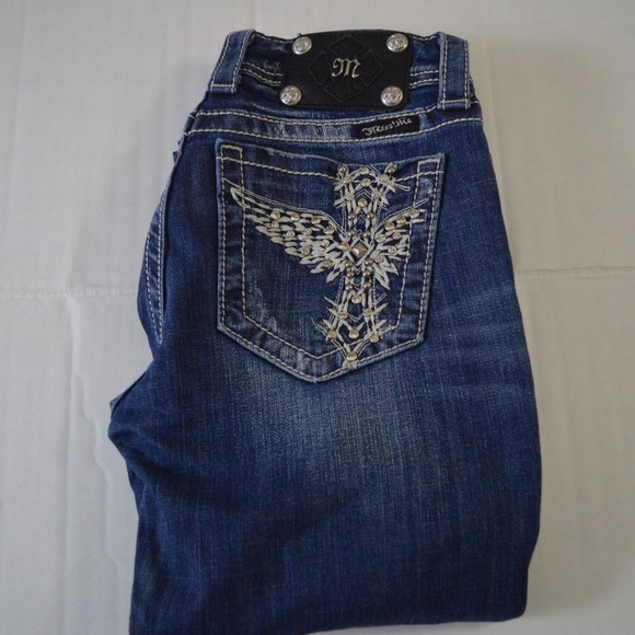 Miss Me Denim - MISS ME Distressed Embellished Boot Cut Jeans