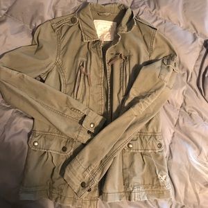 Green army jacket from American Eagle.
