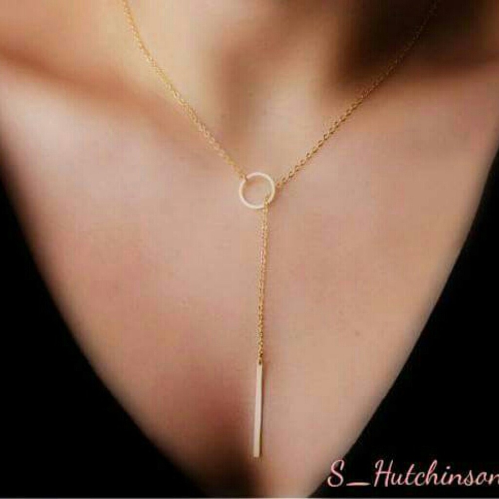 Cute gold drop statement necklace
