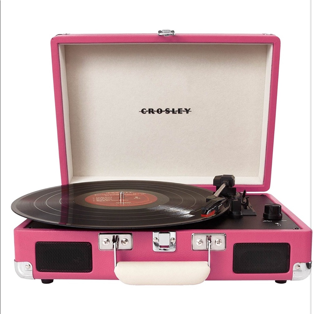 Pink Crosley Record Player